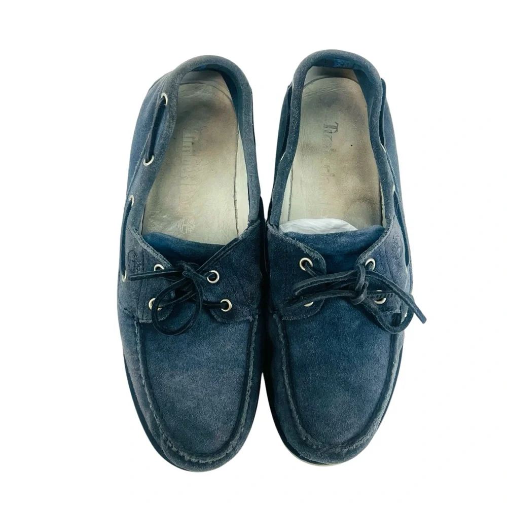 Timberland Men’s Blue Leather Boat Shoes Size 11